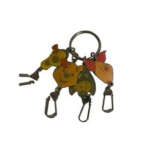 Disney Winnie the Pooh Charm Keychain Eeyore, Piglet, Tigger, Winnie, 4 charms
